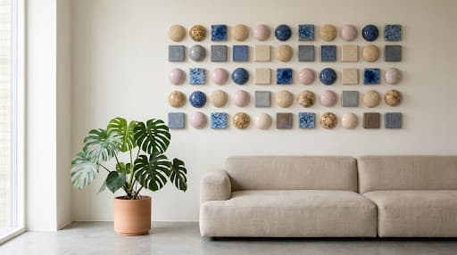 9x9 Ceramic Wall Installation by Lagomá
